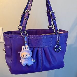 Coach Ashley Tote - Purple Leather